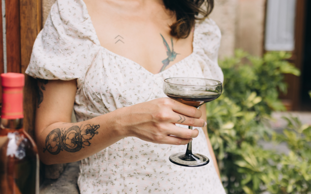 woman drinking alcohol